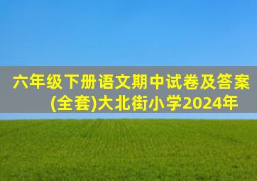 六年级下册语文期中试卷及答案(全套)大北街小学2024年