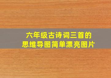 六年级古诗词三首的思维导图简单漂亮图片