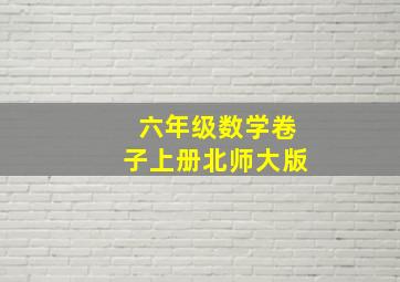 六年级数学卷子上册北师大版