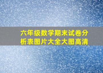 六年级数学期末试卷分析表图片大全大图高清