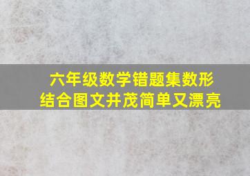 六年级数学错题集数形结合图文并茂简单又漂亮