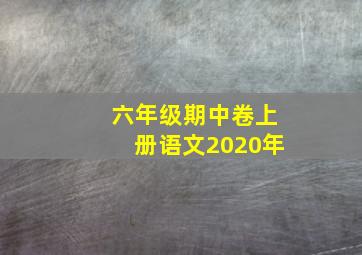 六年级期中卷上册语文2020年