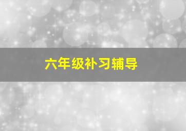 六年级补习辅导