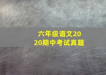 六年级语文2020期中考试真题