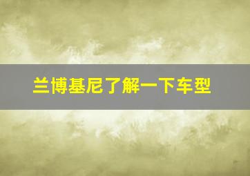 兰博基尼了解一下车型