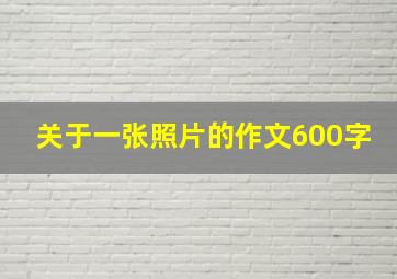 关于一张照片的作文600字