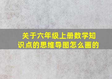 关于六年级上册数学知识点的思维导图怎么画的