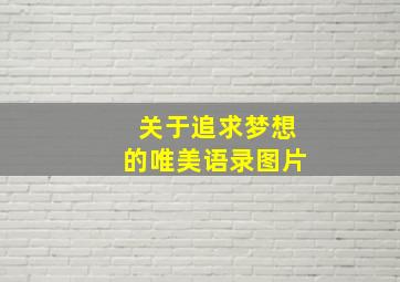 关于追求梦想的唯美语录图片