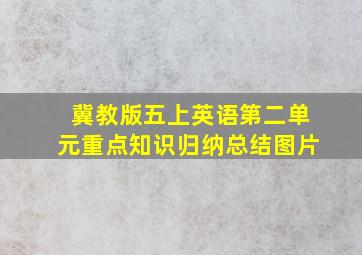 冀教版五上英语第二单元重点知识归纳总结图片