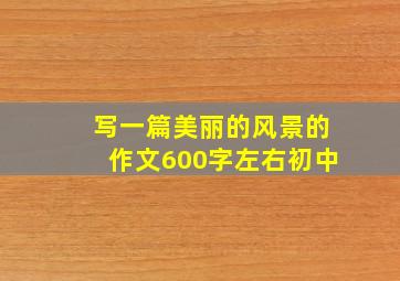 写一篇美丽的风景的作文600字左右初中