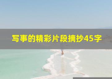 写事的精彩片段摘抄45字