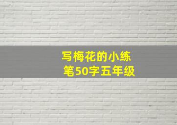 写梅花的小练笔50字五年级