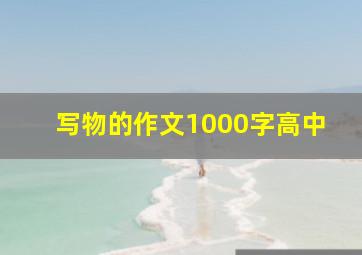 写物的作文1000字高中