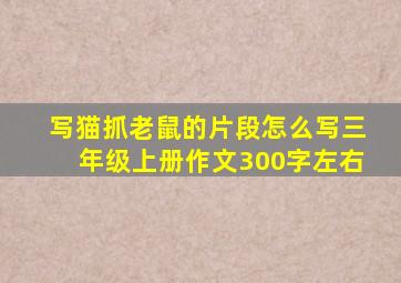 写猫抓老鼠的片段怎么写三年级上册作文300字左右