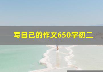 写自己的作文650字初二