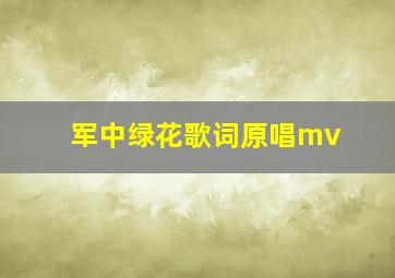 军中绿花歌词原唱mv