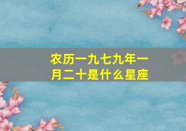 农历一九七九年一月二十是什么星座