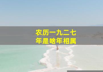 农历一九二七年是啥年相属