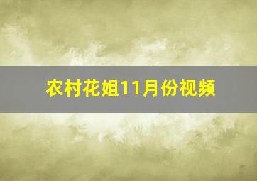 农村花姐11月份视频