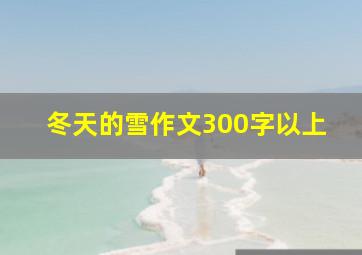 冬天的雪作文300字以上