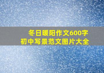 冬日暖阳作文600字初中写景范文图片大全