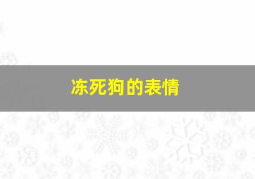 冻死狗的表情