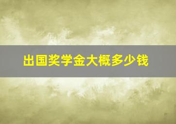 出国奖学金大概多少钱