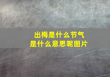 出梅是什么节气是什么意思呢图片