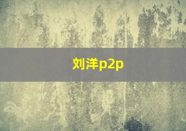 刘洋p2p