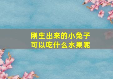 刚生出来的小兔子可以吃什么水果呢