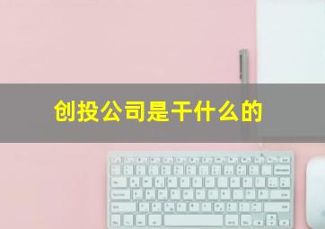 创投公司是干什么的