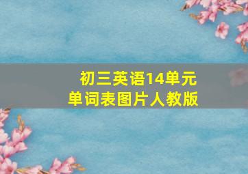 初三英语14单元单词表图片人教版