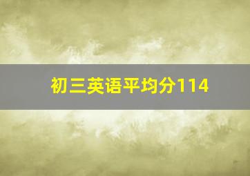 初三英语平均分114