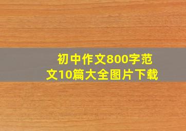 初中作文800字范文10篇大全图片下载