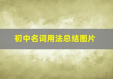 初中名词用法总结图片