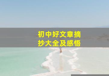 初中好文章摘抄大全及感悟