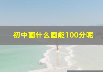 初中画什么画能100分呢