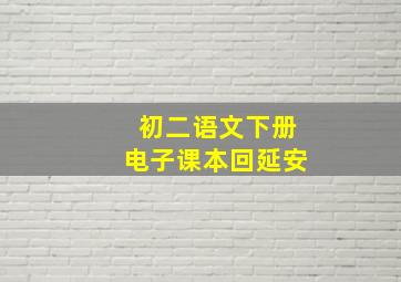 初二语文下册电子课本回延安