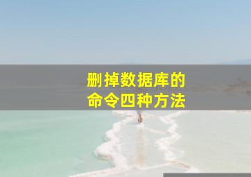 删掉数据库的命令四种方法