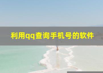 利用qq查询手机号的软件