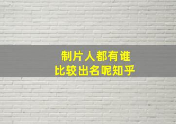 制片人都有谁比较出名呢知乎