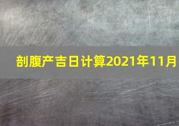 剖腹产吉日计算2021年11月