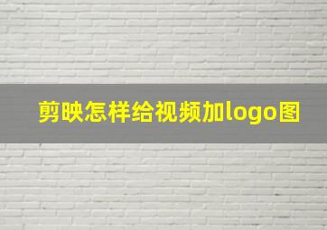 剪映怎样给视频加logo图