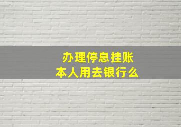 办理停息挂账本人用去银行么