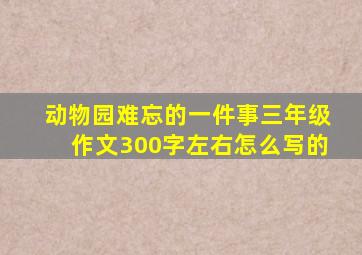 动物园难忘的一件事三年级作文300字左右怎么写的