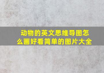 动物的英文思维导图怎么画好看简单的图片大全