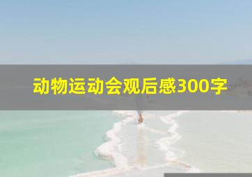 动物运动会观后感300字