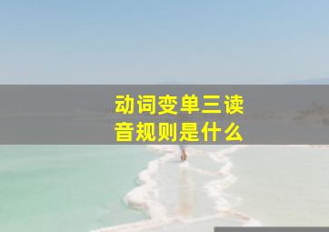 动词变单三读音规则是什么