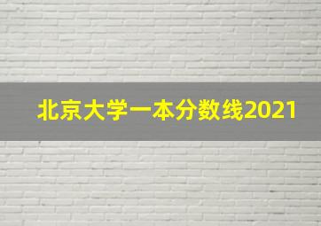 北京大学一本分数线2021