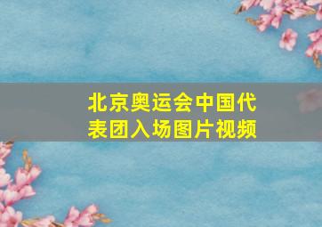 北京奥运会中国代表团入场图片视频